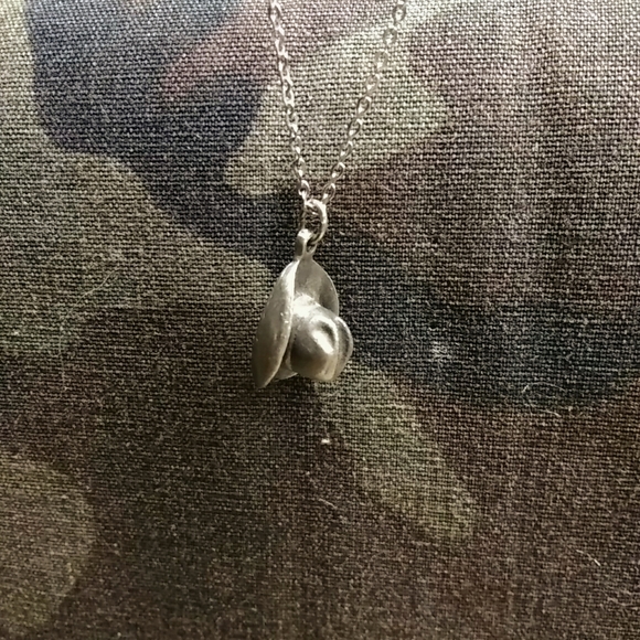 Pewter Cowboy Hat Necklace - Picture 2 of 2